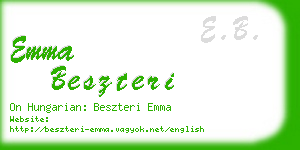 emma beszteri business card